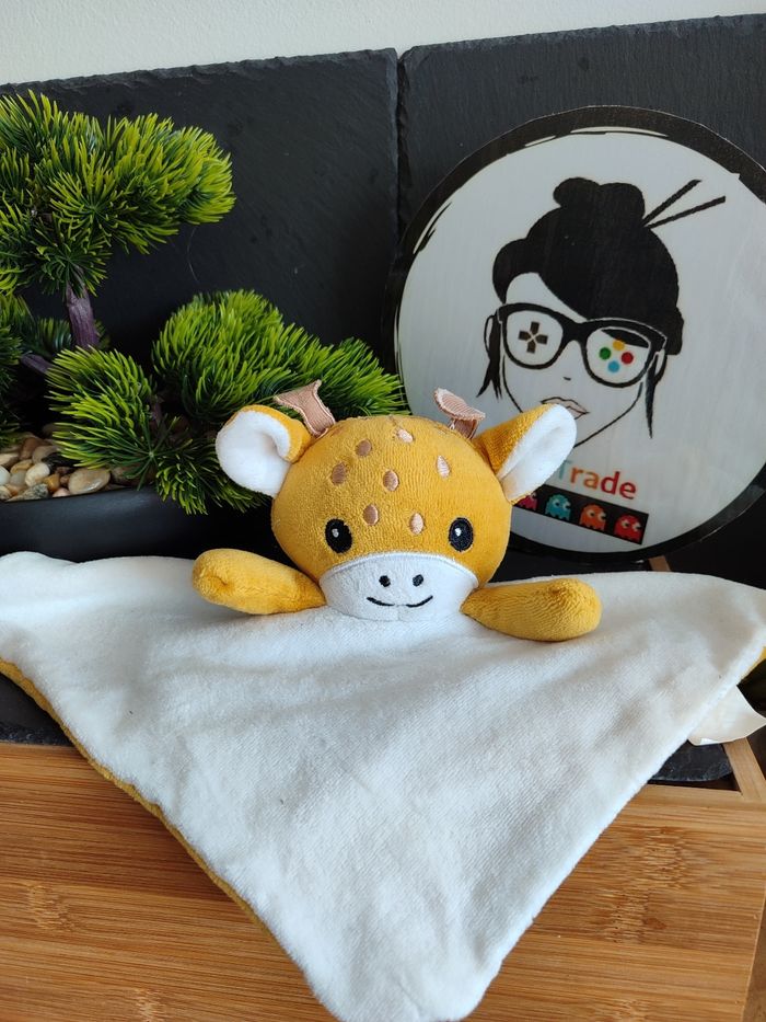doudou girafe vache blanc jaune moutarde siplec plat noir Doré Noir DD002977