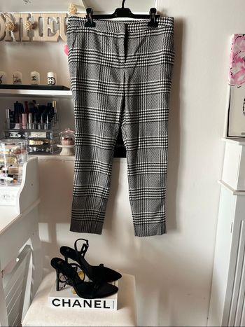 Pantalon chino à carreaux noir et blanc épais H&M T38 TBE 👖