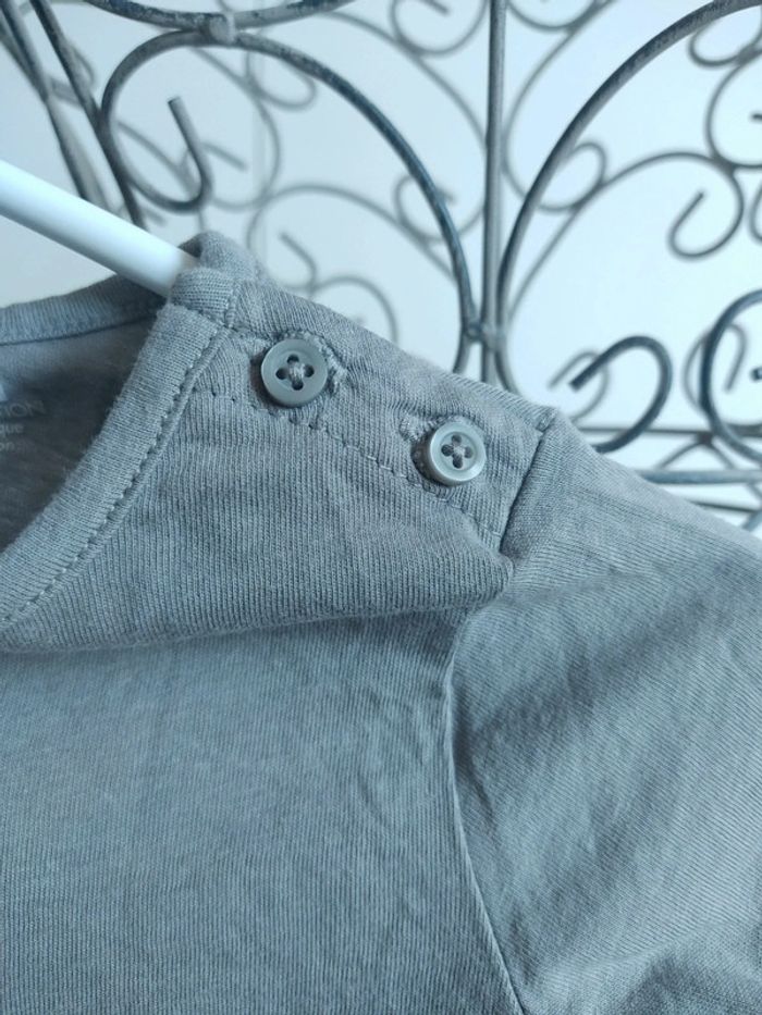 T-shirt gris manches longues Kiabi - photo numéro 5