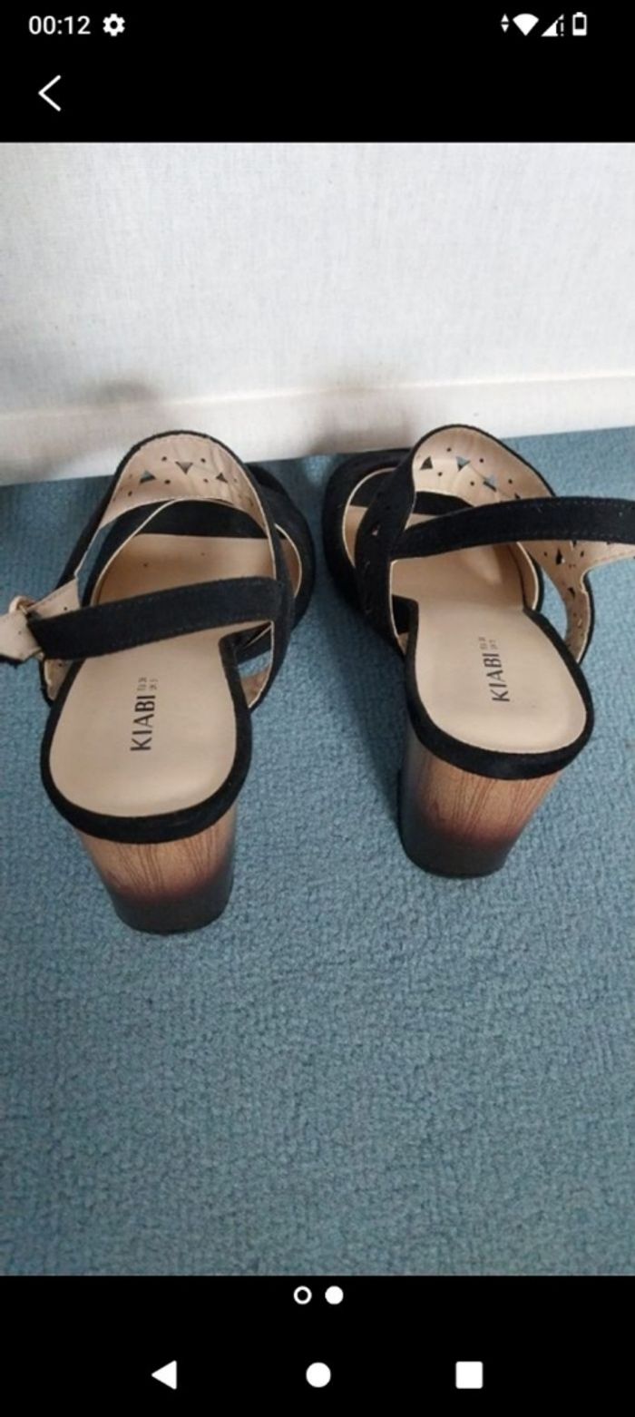 Chaussures à talons femme habillée, cérémonie, marine Kiabi, taille 38, ouverte, bride - photo numéro 3