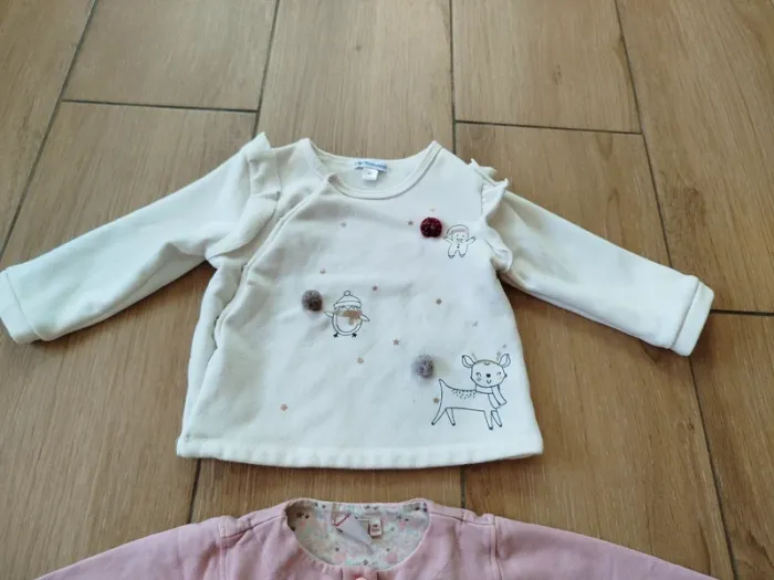 Lot pull + gilet bébé fille 18 mois - photo numéro 2