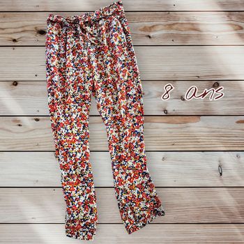 👖 Pantalon fluide à fleurs – Vertbaudet – 8 ans 👖