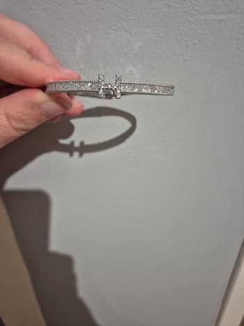 Bracelet jonc argent à strass brillant