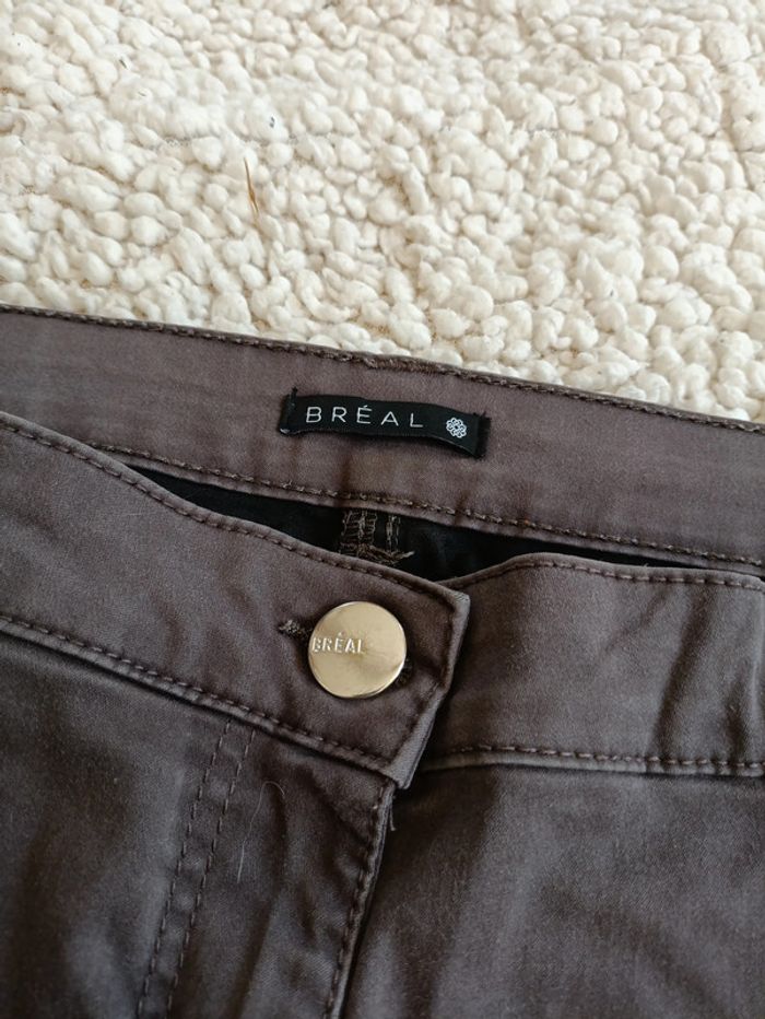Pantalon droit gris foncé – BRÉAL – taille 44 mignon casual grisé - photo numéro 3