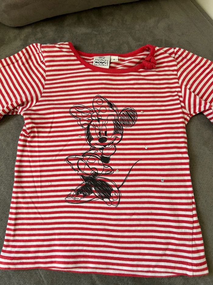 Tee shirt rayé Minnie - photo numéro 2