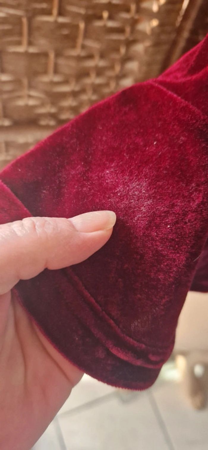 Haut velours manches évasées - photo numéro 3