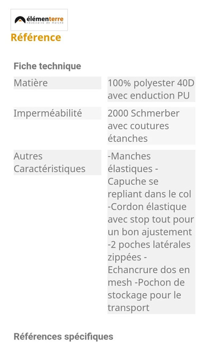 Coupe- vent imperméable ewins neuf 12 ans - photo numéro 4