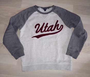 Sweatshirt gris chiné motif brodé Utah Kiabi T. 8 ans