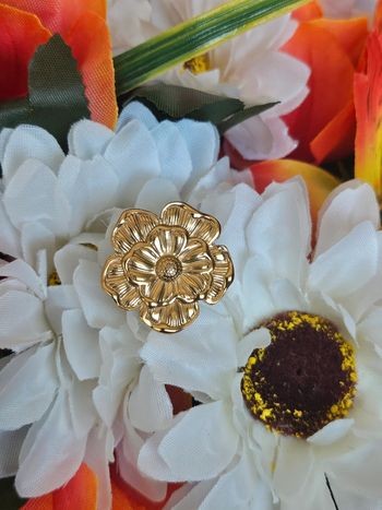 Bague ajustable fleur