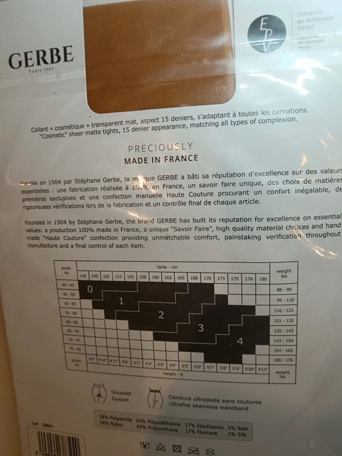 Collant Gerbé - photo numéro 4