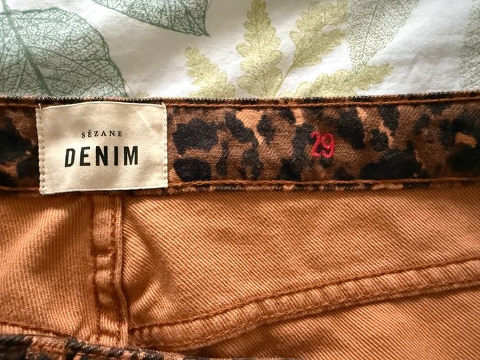 Pantalon jean léopard Sézane taille 29 fuselé - photo numéro 10
