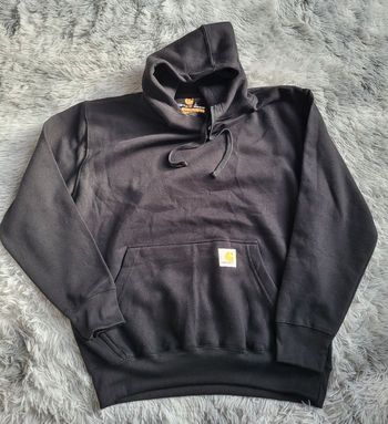 Sweat à Capuche Carhartt Rework  - Très bon état – Doublé Thermique - Noir – Taille L – Made in USA 