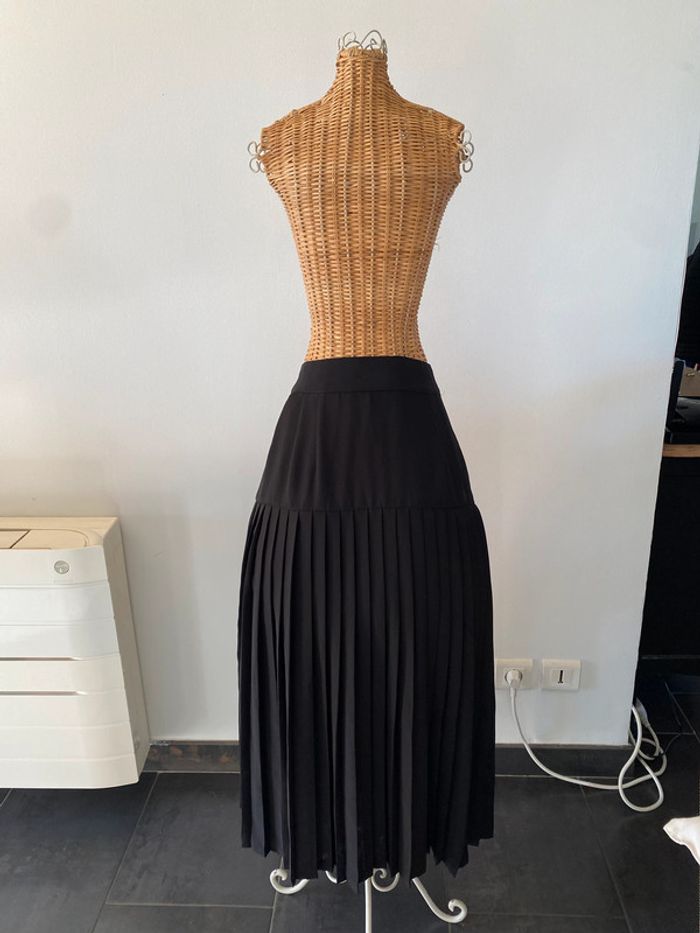 Jupe vintage Partypris Paris noire plissée taille 40/42 fabrication française - photo numéro 6