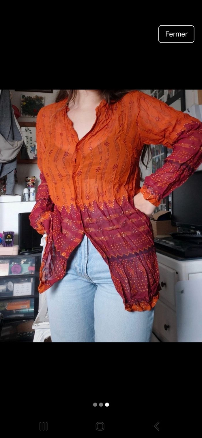 Blouse fluide transparente - photo numéro 3