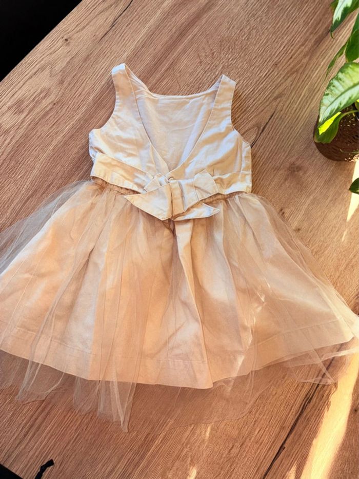 Robe vertbaudet cérémonie or avec tulles 3 ans - photo numéro 3