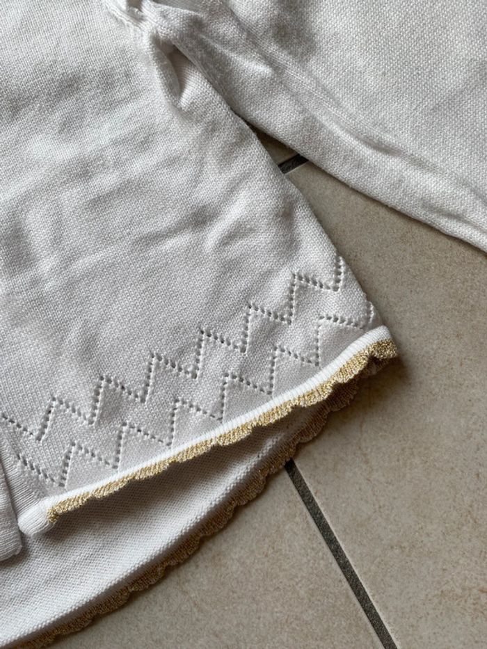 Lot de 2 gilets cardigans blanc fille 23 mois - photo numéro 5