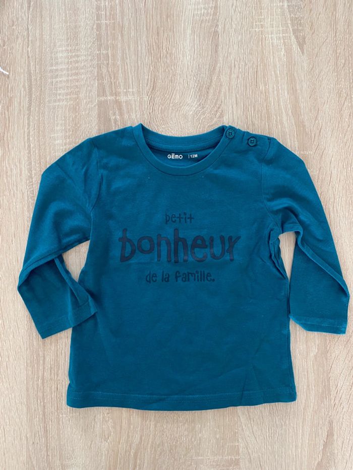Lot de 2 t-shirt manches longues 12 mois - photo numéro 9