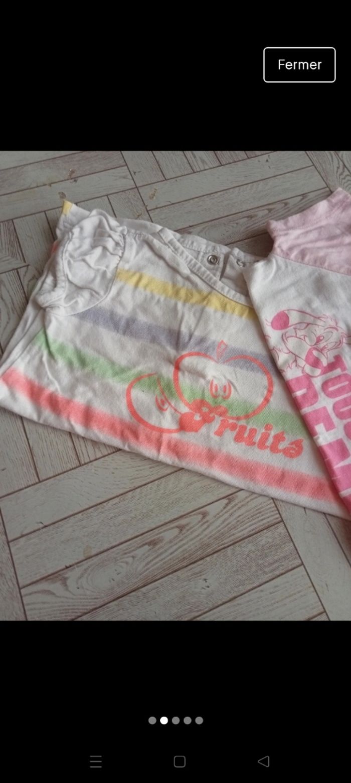 Lots de tee-shirts fille - photo numéro 2