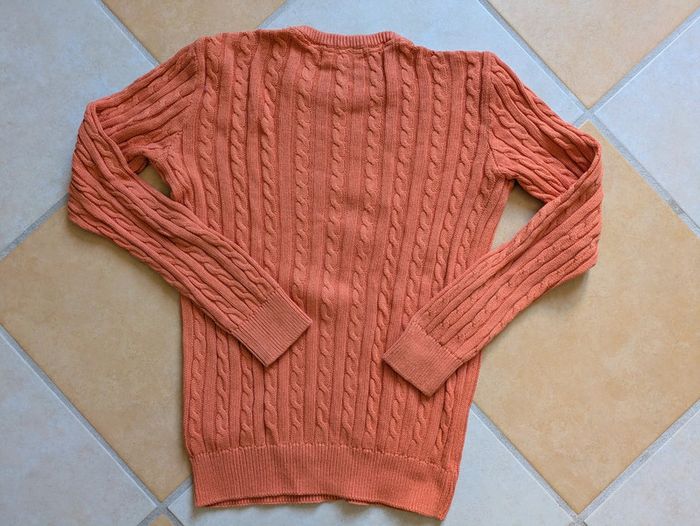 Pull maille orange abricot corail enfant fille  10 12 ans très bon état h&m - photo numéro 4