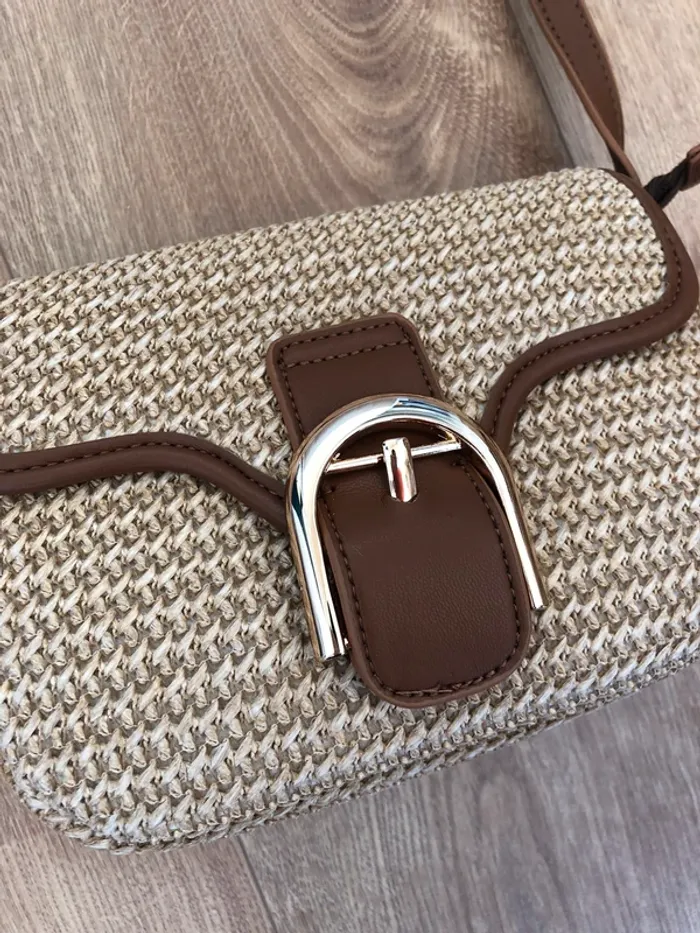 Sac bandoulière beige et marron - photo numéro 2
