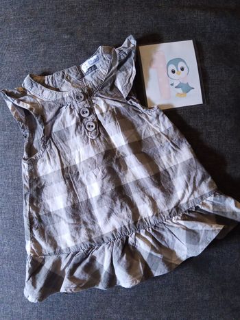 Robe a carreaux grise