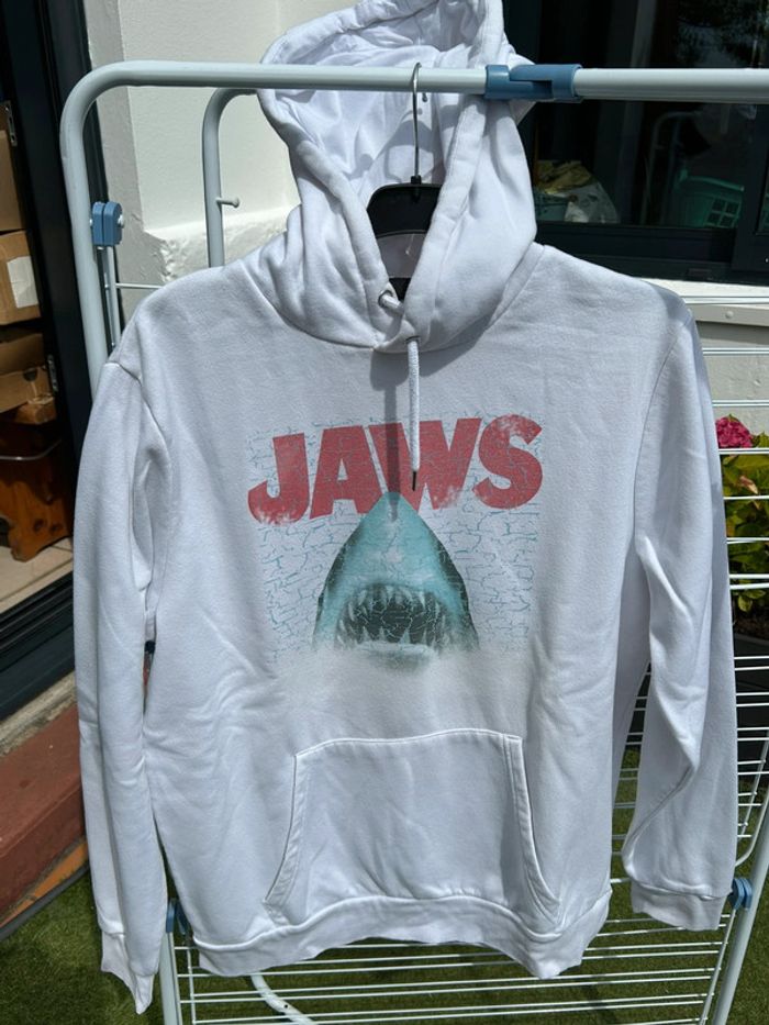 Sweat-shirt à capuche blanc JAWS taille XL Les dents de la mer