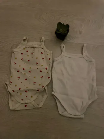 Lot de 2 body à bretelles 3 mois
