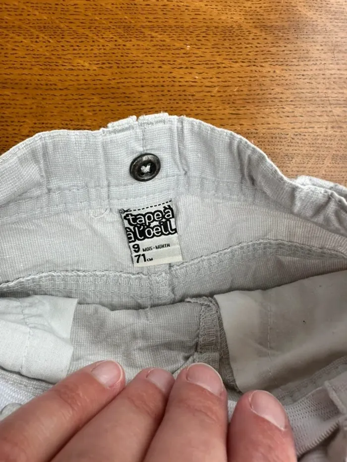 Short tape à l’œil beige 9 mois - photo numéro 4