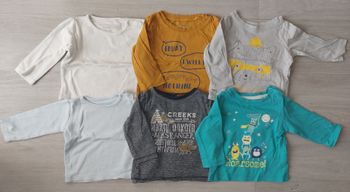 Lot t-shirts m longues 6mois