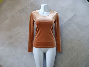 top velours ocre Taille 34-36 manches longues Les essentiels La Redoute Neuf