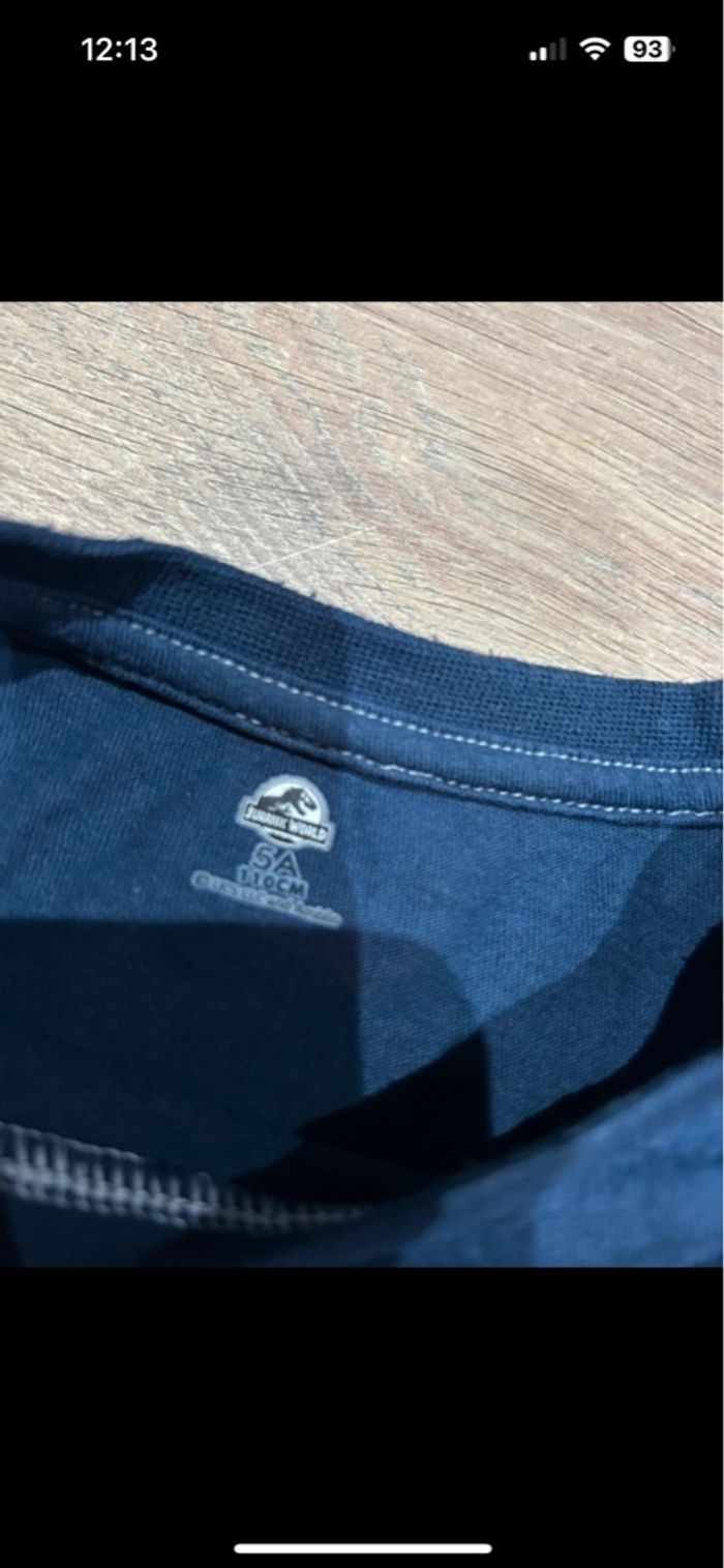 Teeshirt manches courtes bleu marine jur assic world 5 ans - photo numéro 4