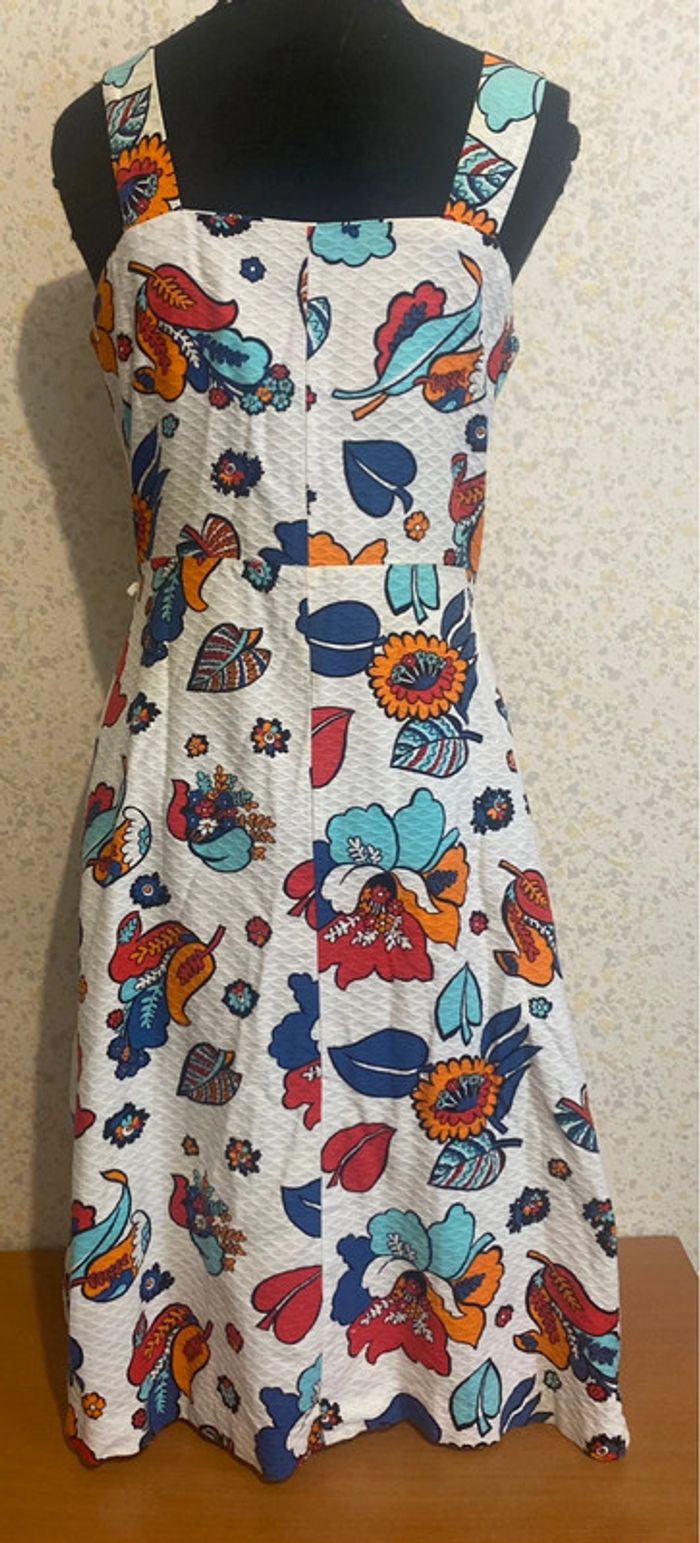 Magnifique robe vintage floral 38 bretelles - photo numéro 2