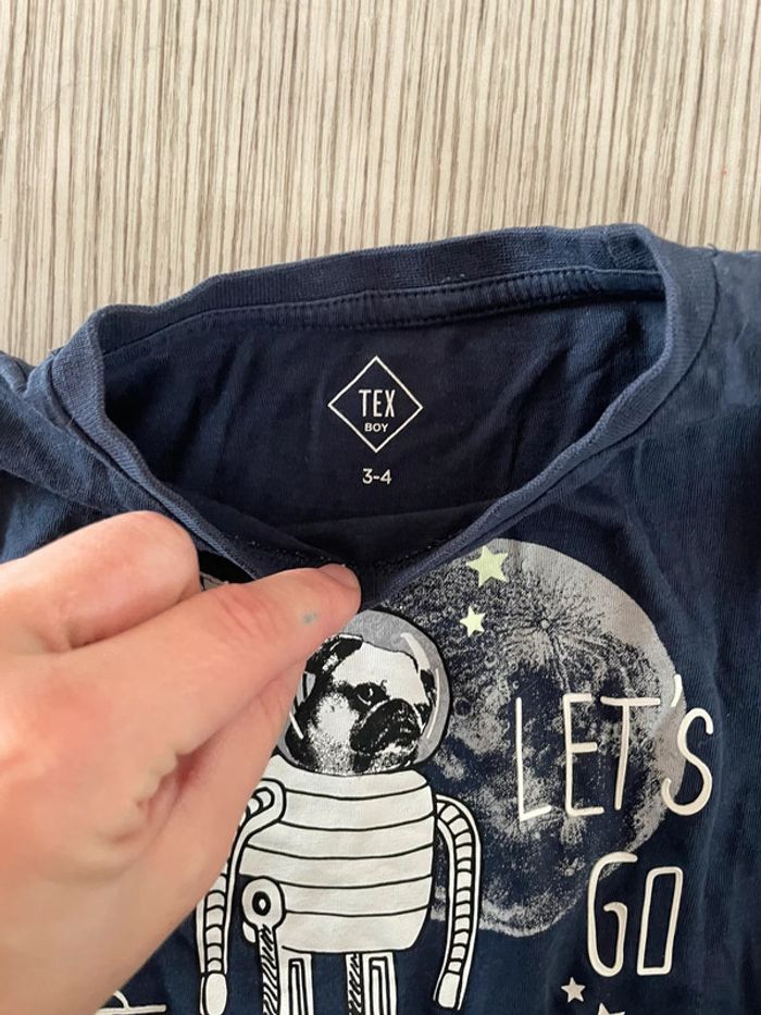 T shirt manche longue 3-4 ans tex - photo numéro 2