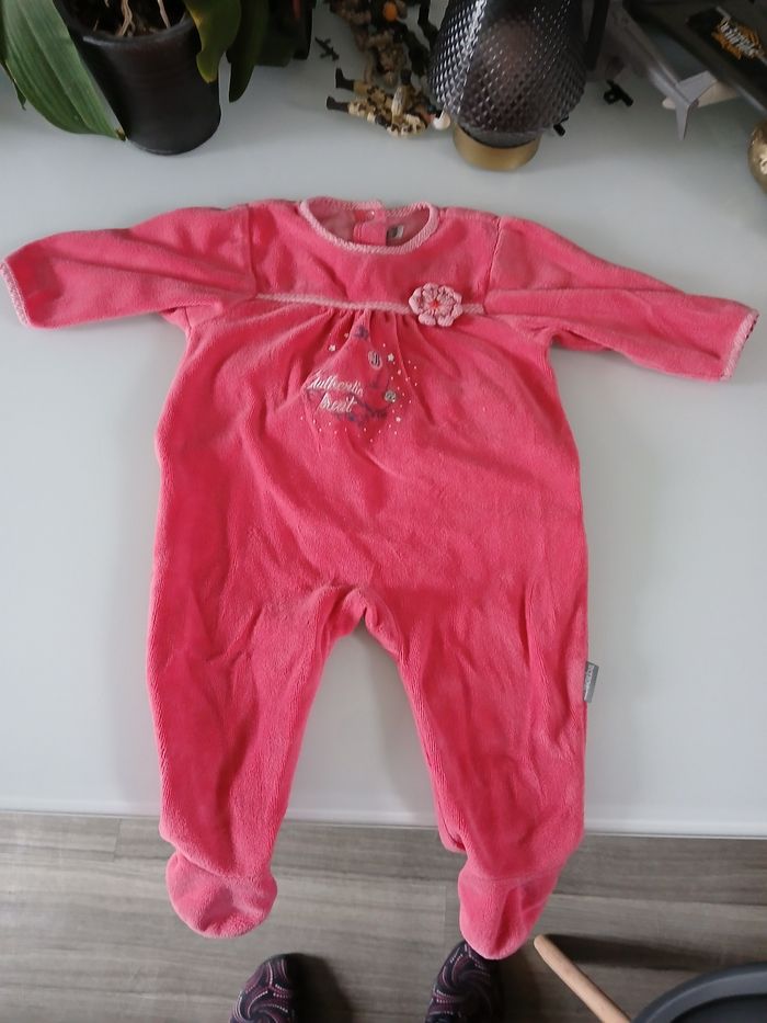 PYJAMAS VELOUR ROSE ABSORBA