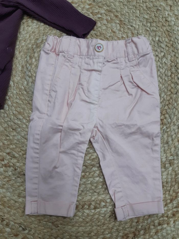 Tenue pull côtelé et pantalon 3 mois - photo numéro 5