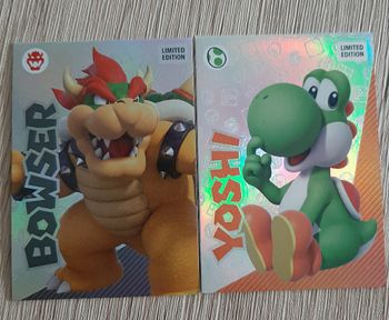 Lot 2 cartes Panini édition limitée super Mario playtime