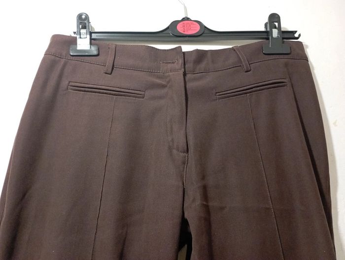 Pantalon femme suédine bas évasés - photo numéro 3