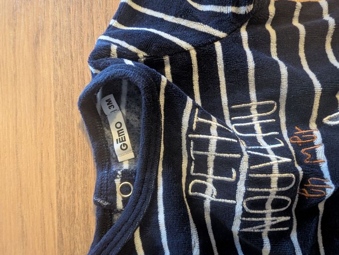 Pyjamas Gemo 3 mois "petit nouveau en mer" - photo numéro 3