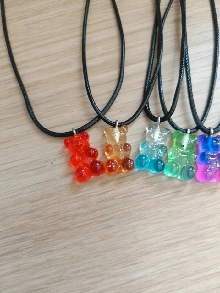Lot de 5 colliers nounours - photo numéro 3