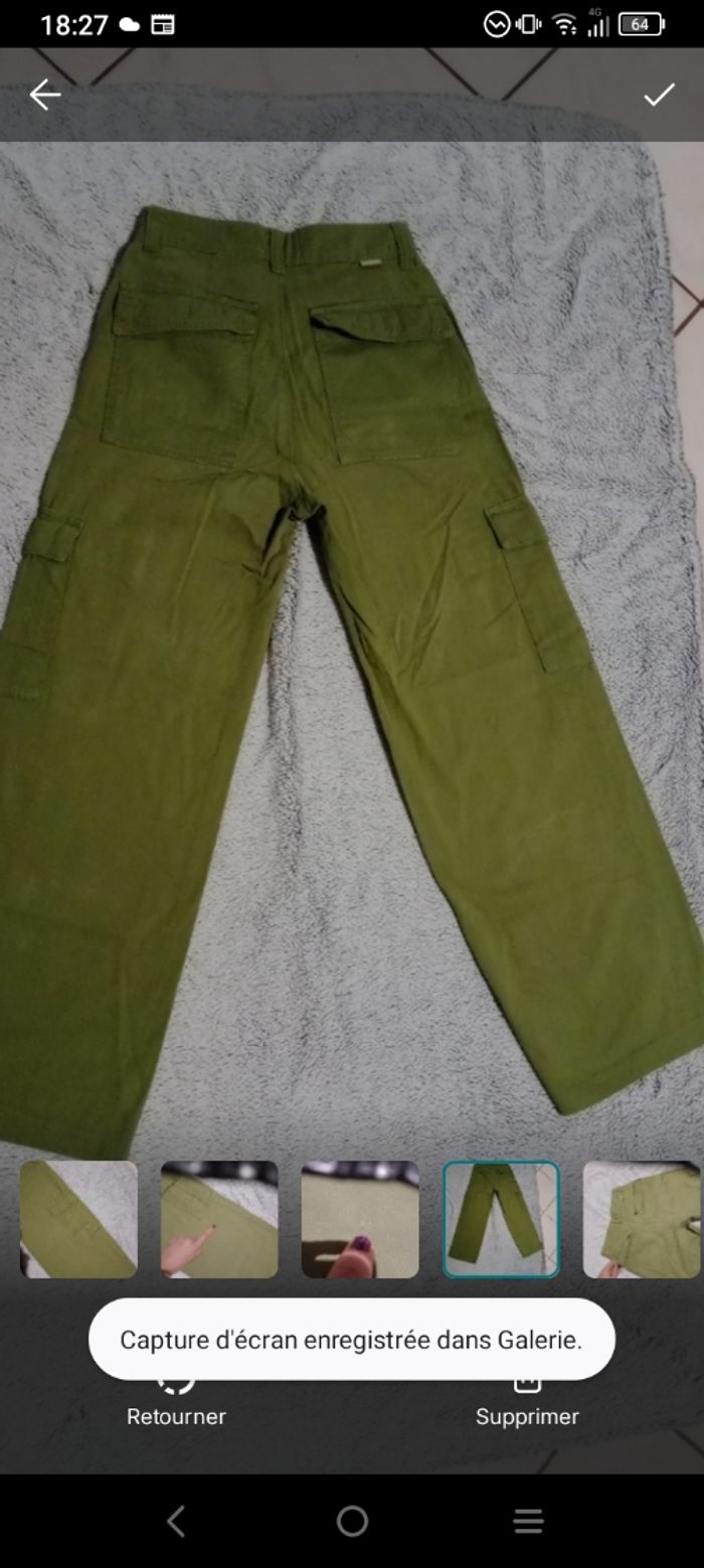 Pantalon cargo 32 vert olive c84 - photo numéro 7