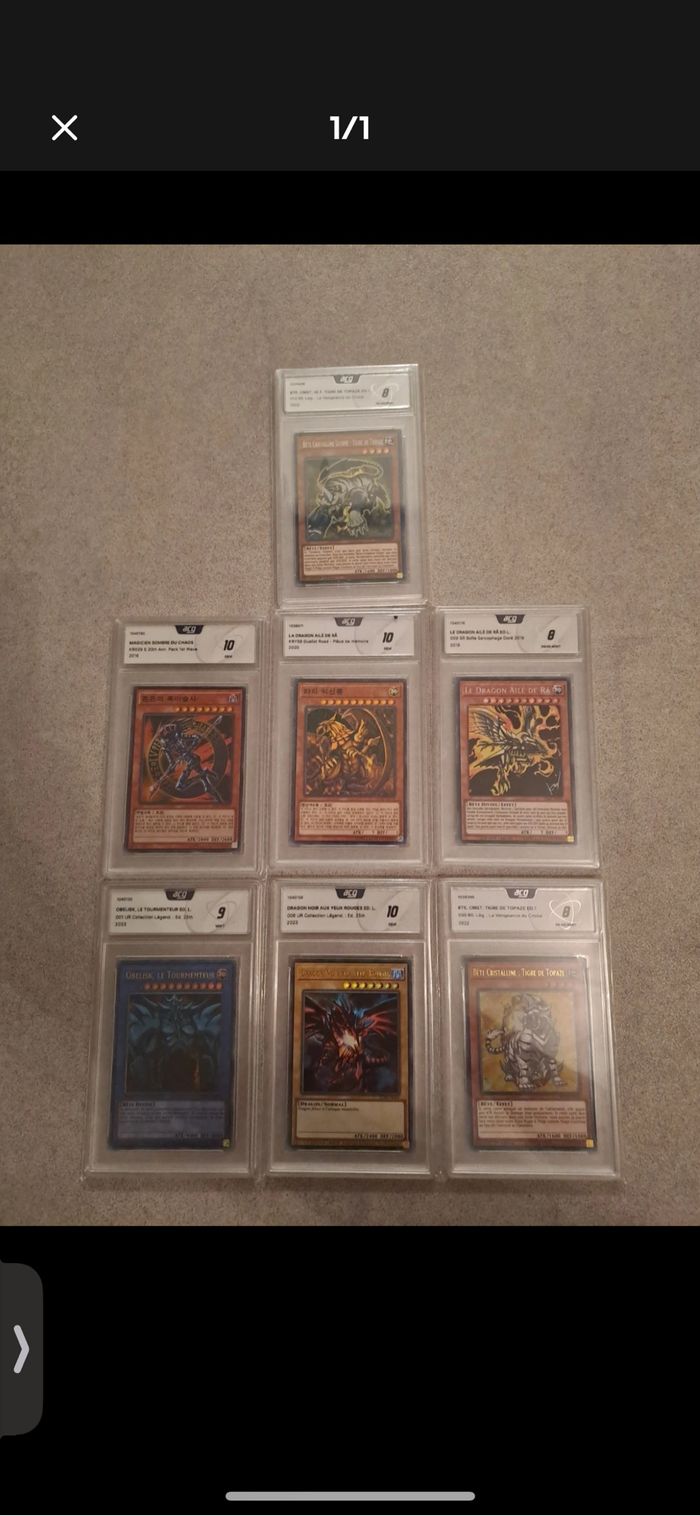 Carte Yugioh gradée magicienne des ténèbres Yu-Gi-Oh gradé pca 9 psa ccc plus de cartes sur demande - photo numéro 3