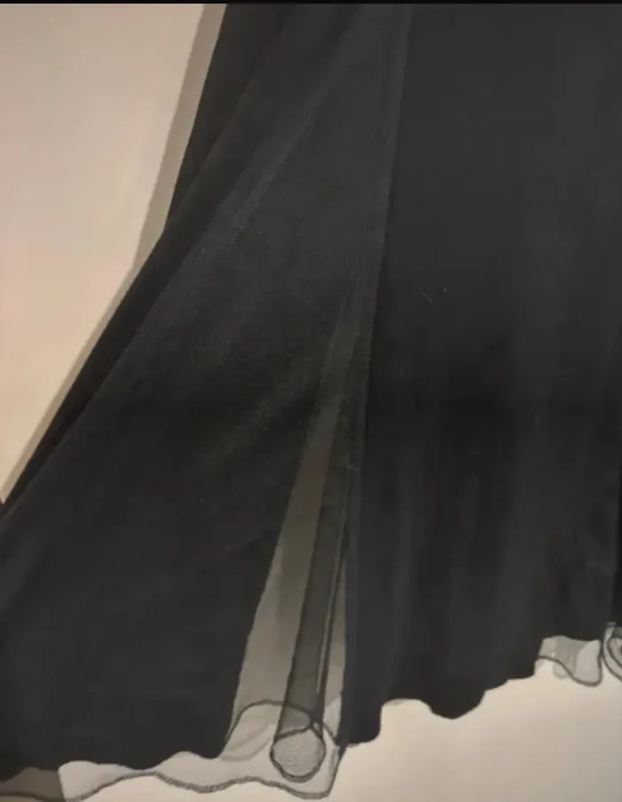 Jupe longue noire fluide Pimkie fentes voile T38 - photo numéro 3