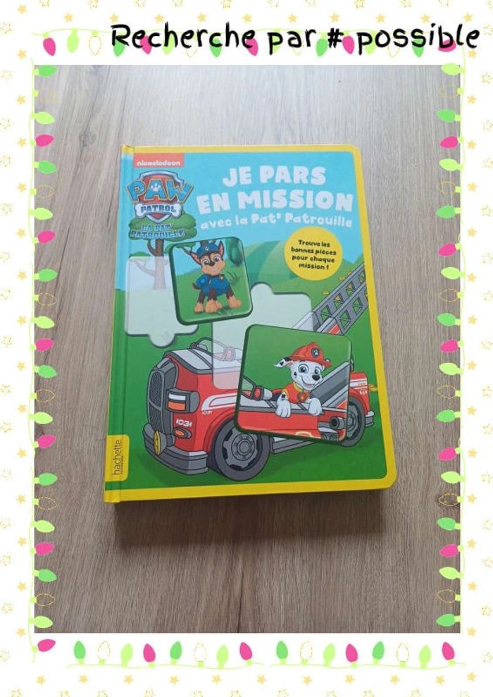 Livre puzzle pat patrouille
