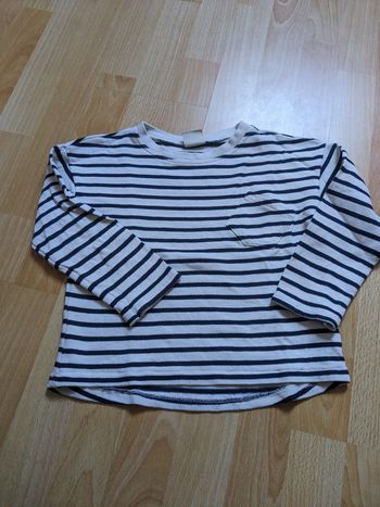 Zara Girls pull marinière fille 6 ans coton
