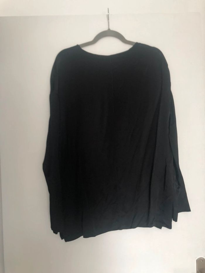 Superbe belle blouse satinée noire Zara neuve avec étiquette XL - photo numéro 8