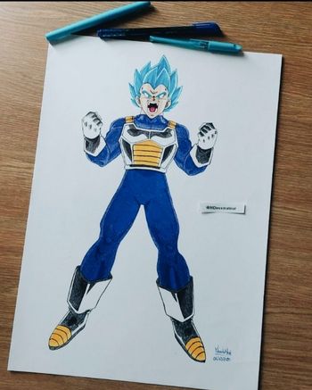 Dessin Vegeta Blue A3