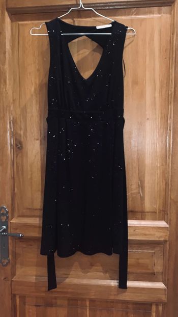 Robe de soirée noire brillante avec son boléro Camaïeu 36
