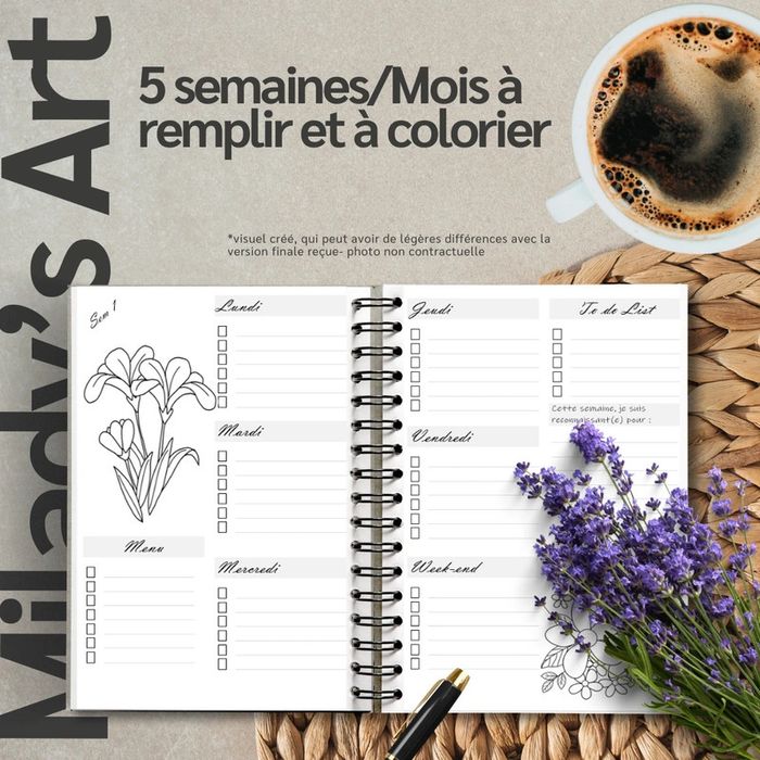 Agenda/Bullet Journal de luxe, perpétuel 12 Mois - photo numéro 6