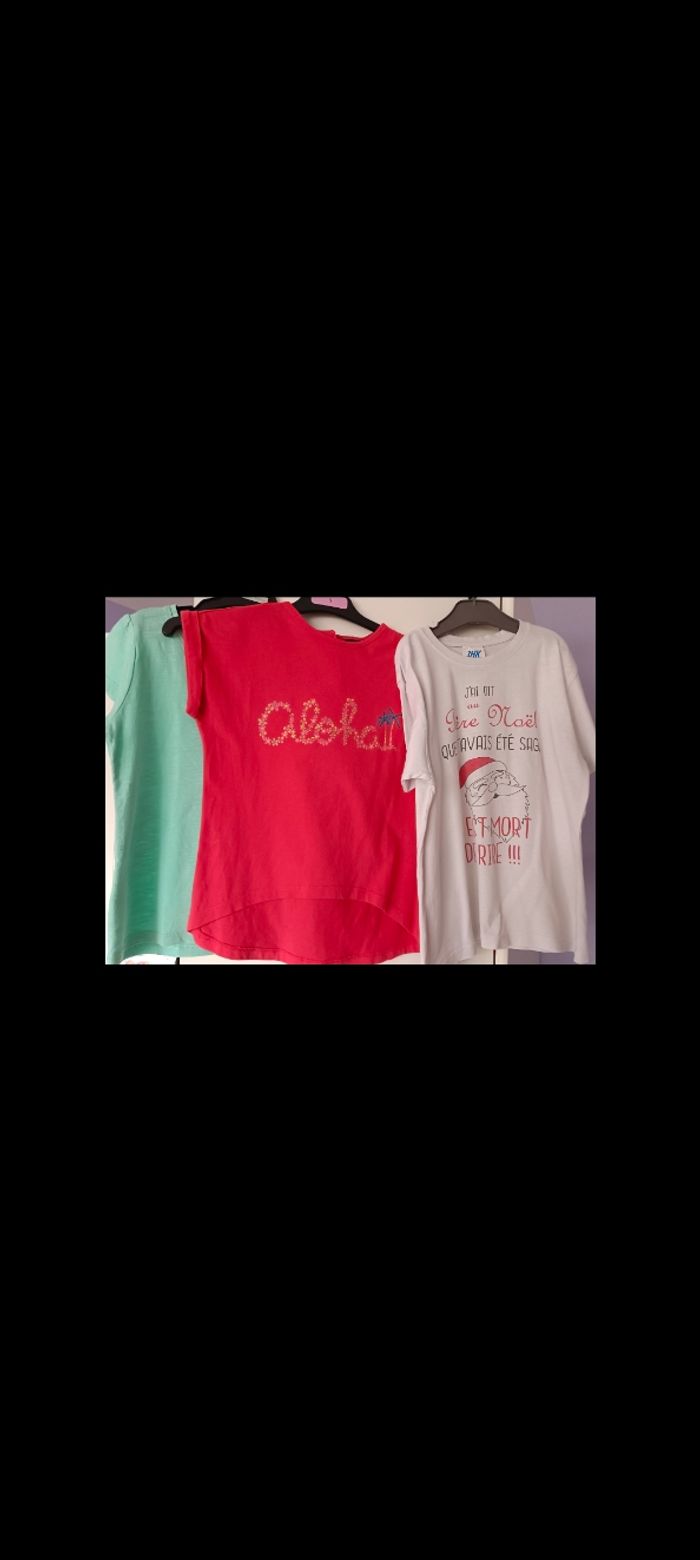 Lot de tee-shirts fille en 6 ans 116 cm - photo numéro 1