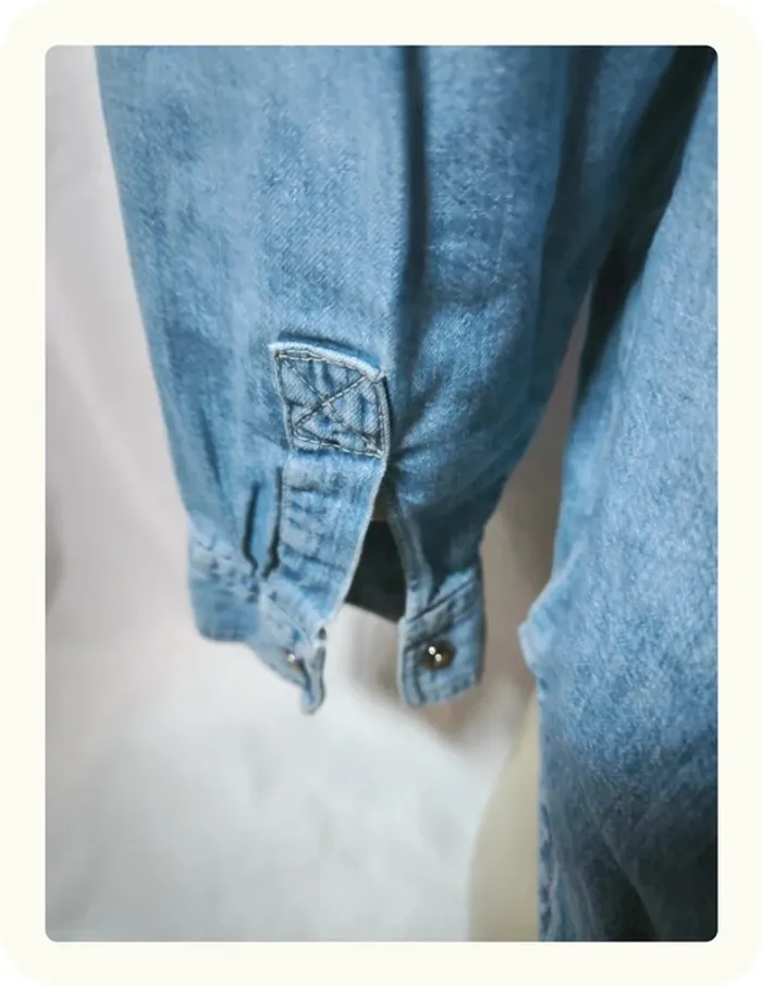 Chemise en jean manches longues Amigo's menen Canabis Homme Taille M 38 - photo numéro 7